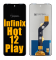 İnfinix Hot 12 Play Ekran Dokunmatik Siyah Çıtasız A Plus Kalite