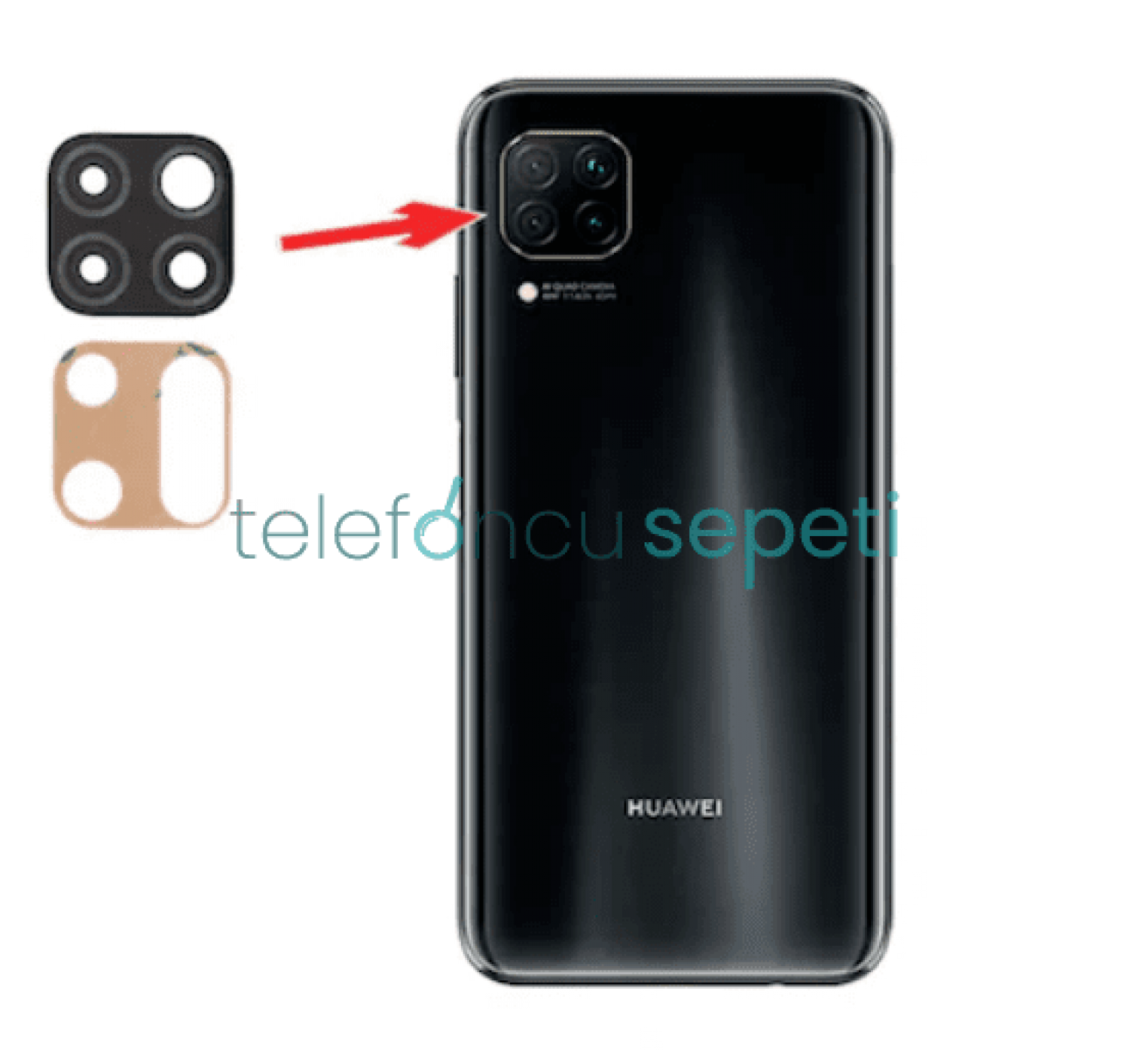 Huawei P40 Lite Arka Kamera Camı