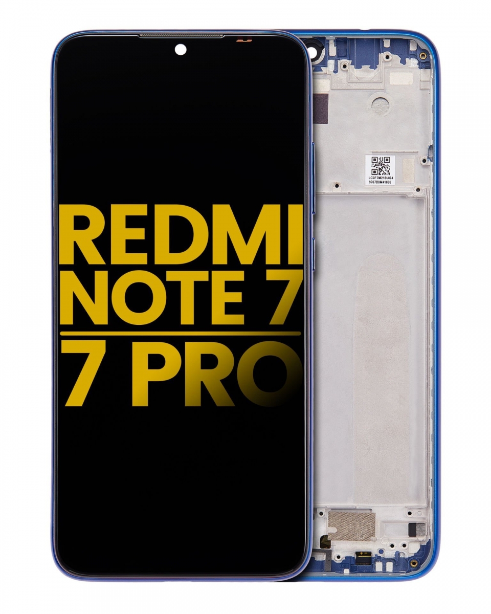 Xiaomi Redmi Note 7 Pro Lcd Ekran Dokunmatik Mavi Çıtalı Orjinal