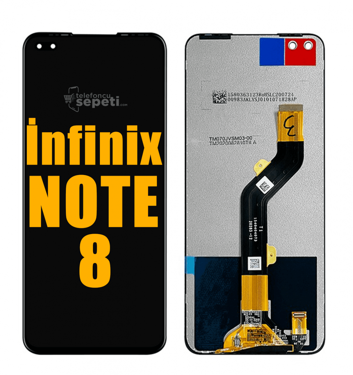 İnfinix Note 8 Ekran Dokunmatik Siyah Çıtasız A Plus Kalite