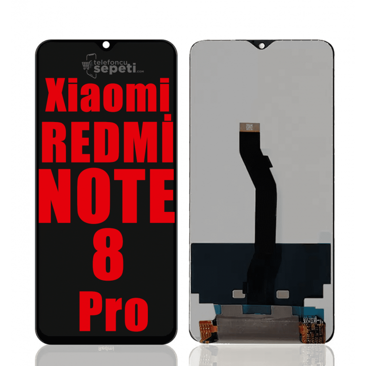 Xiaomi Redmi Note 8 Pro Lcd Ekran Dokunmatik Siyah Çıtasız A Plus Kalite