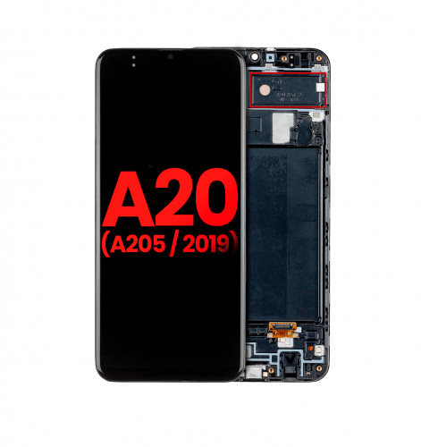 Samsung Galaxy A20 A205 Ekran Dokunmatik Siyah Çıtalı %100 Oled