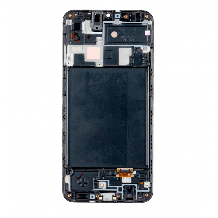 Samsung Galaxy A20 A205 Ekran Dokunmatik Siyah Çıtalı Oled "Tam Ekran"