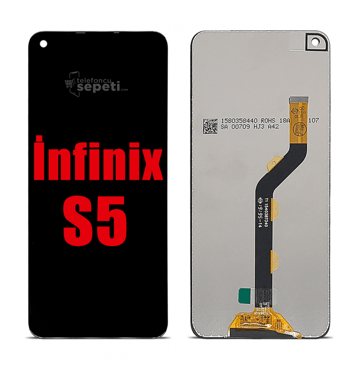 İnfinix S5 Ekran Dokunmatik Siyah Çıtasız Orjinal