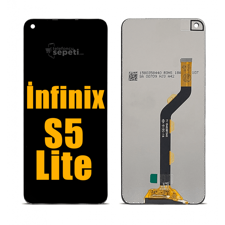 İnfinix S5 Lite Ekran Dokunmatik Siyah Çıtasız A Plus Kalite