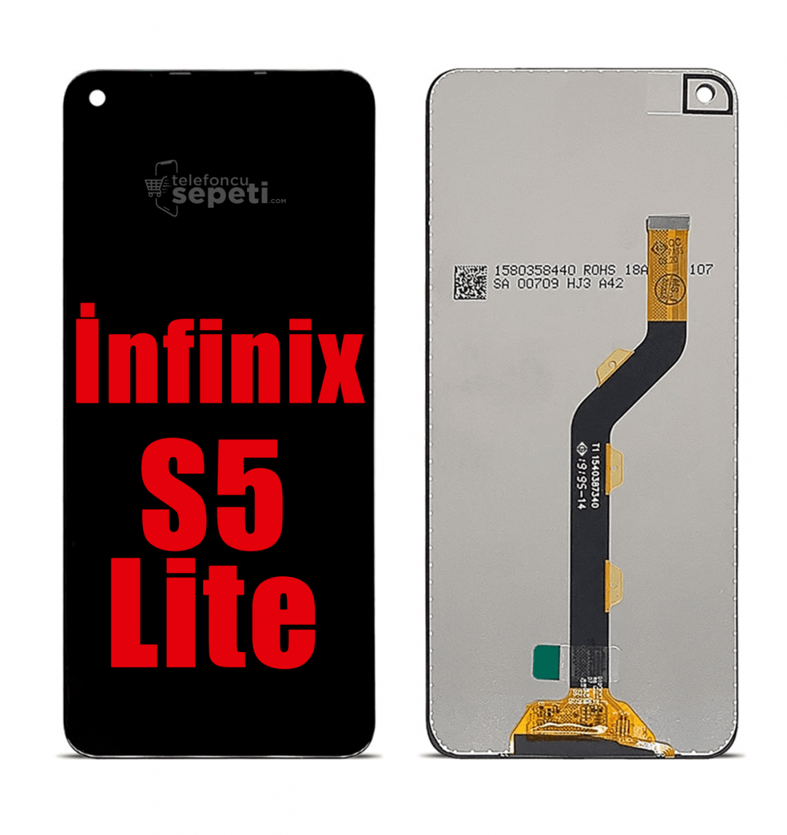 İnfinix S5 Lite Ekran Dokunmatik Siyah Çıtasız Orjinal