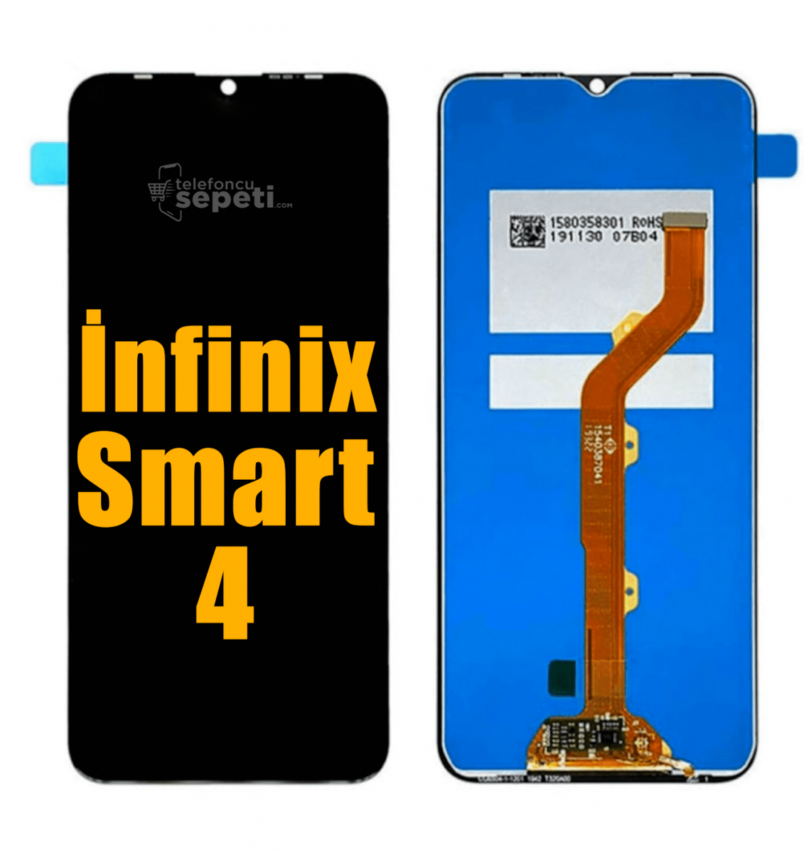 İnfinix Smart 4 Ekran Dokunmatik Siyah Çıtasız A Plus Kalite