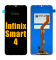 İnfinix Smart 4 Ekran Dokunmatik Siyah Çıtasız A Plus Kalite