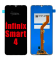 İnfinix Smart 4 Ekran Dokunmatik Siyah Çıtasız Orjinal