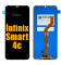 İnfinix Smart 4c Ekran Dokunmatik Siyah Çıtasız A Plus Kalite
