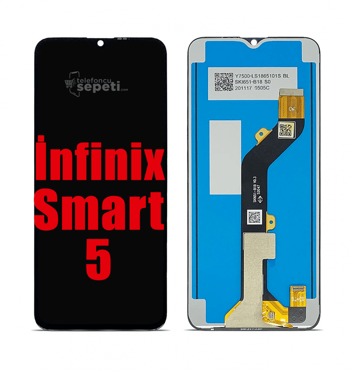 İnfinix Smart 5 Ekran Dokunmatik Siyah Çıtasız Orjinal