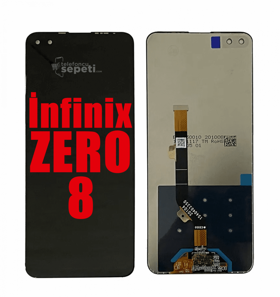 İnfinix Zero 8 Ekran Dokunmatik Siyah Çıtasız Orjinal