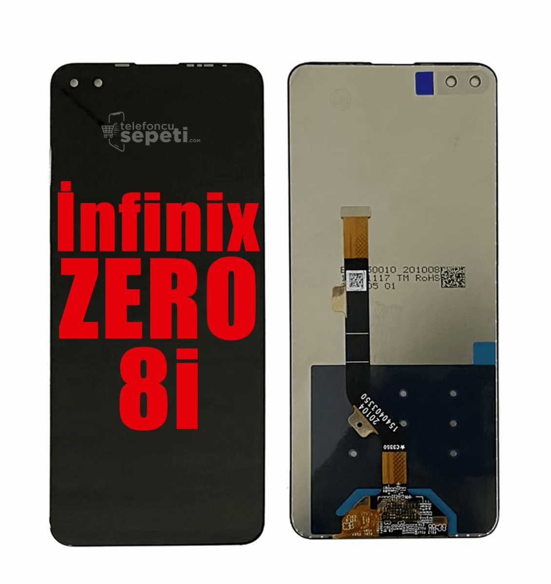İnfinix Zero 8i Ekran Dokunmatik Siyah Çıtasız Orjinal