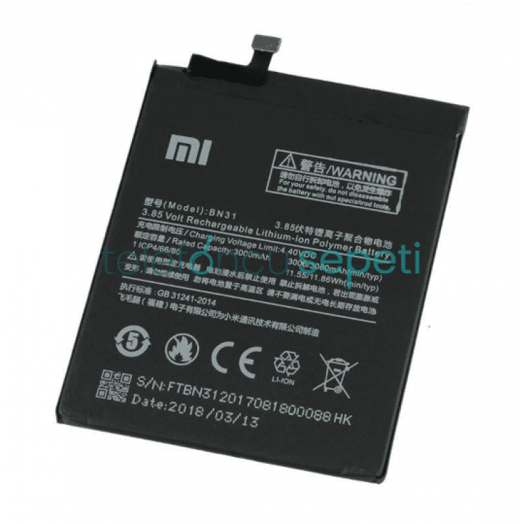 Xiaomi Mi A1 Batarya Pil Orjinal