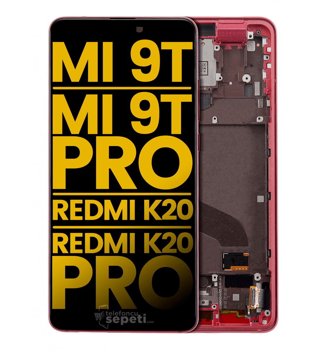 Xiaomi Mi 9T Ekran Dokunmatik Kırmızı Çıtalı %100 OLED