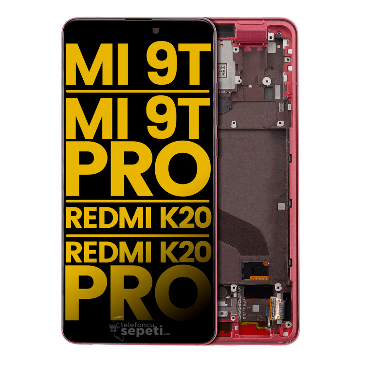 Xiaomi Mi 9T Ekran Dokunmatik Kırmızı Çıtalı Orjinal