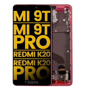 Xiaomi Mi 9T Pro Ekran Dokunmatik Kırmızı Çıtalı Orjinal