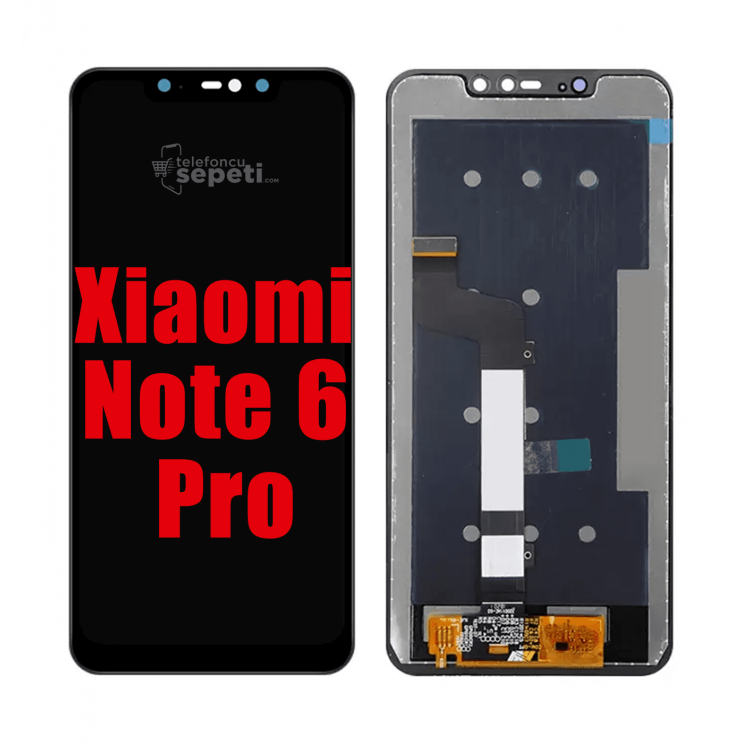 Xiaomi Redmi Note 6 Pro Ekran Dokunmatik Siyah Çıtasız Orjinal