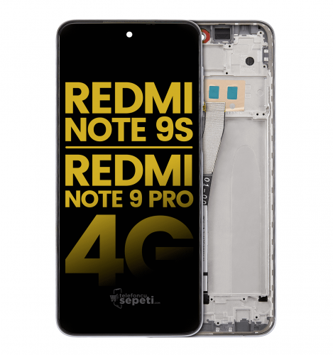 Xiaomi Redmi Note 9 Pro Lcd Ekran Dokunmatik Silver Çıtalı %100 Orijinal