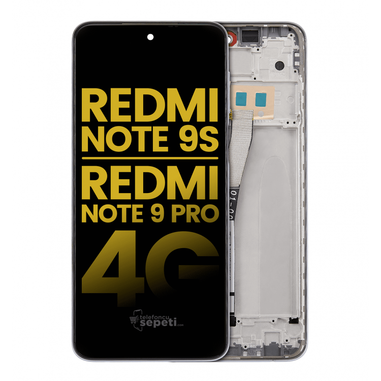 Xiaomi Redmi Note 9 Pro Lcd Ekran Dokunmatik Silver Çıtalı %100 Orijinal