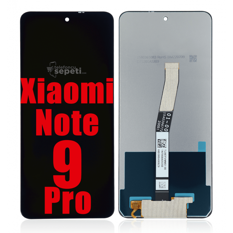 Xiaomi Redmi Note 9 Pro Lcd Ekran Dokunmatik Siyah Çıtasız A Plus Kalite