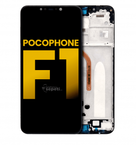 Xiaomi Pocophone F1 Ekran Dokunmatik Siyah Çıtalı Orjinal