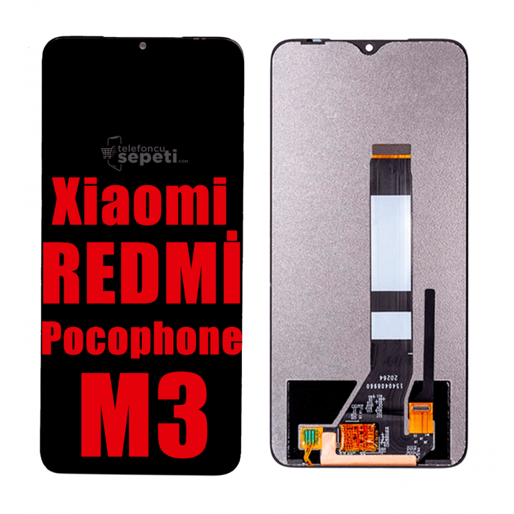 Xiaomi Pocophone M3 Ekran Dokunmatik Siyah Çıtasız A Plus Kalite