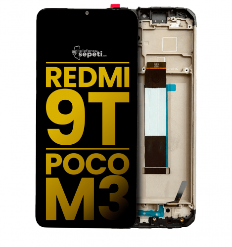 Xiaomi Pocophone M3 Ekran Dokunmatik Siyah Çıtalı %100 Orijinal