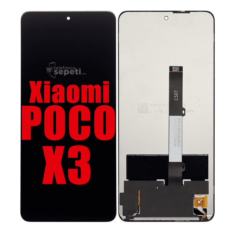 Xiaomi Poco x3 Ekran Dokunmatik Siyah Çıtasız A Plus Kalite