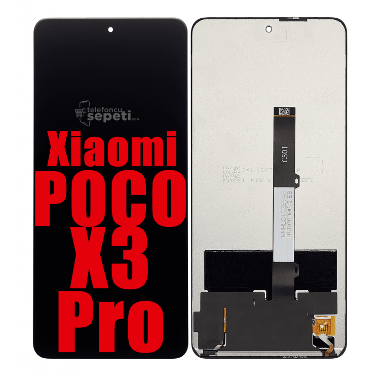 Xiaomi Poco x3 Pro Ekran Dokunmatik Siyah Çıtasız A Plus Kalite