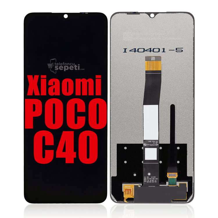 Xiaomi Poco c40 Ekran Dokunmatik Siyah Çıtasız A Plus Kalite