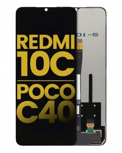 Xiaomi Redmi 10c Ekran Dokunmatik Siyah Çıtasız Orjinal