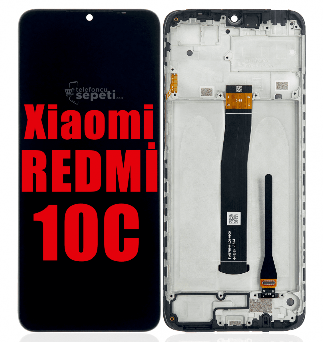 Xiaomi Redmi 10c Ekran Dokunmatik Siyah Çıtalı A Plus Kalite