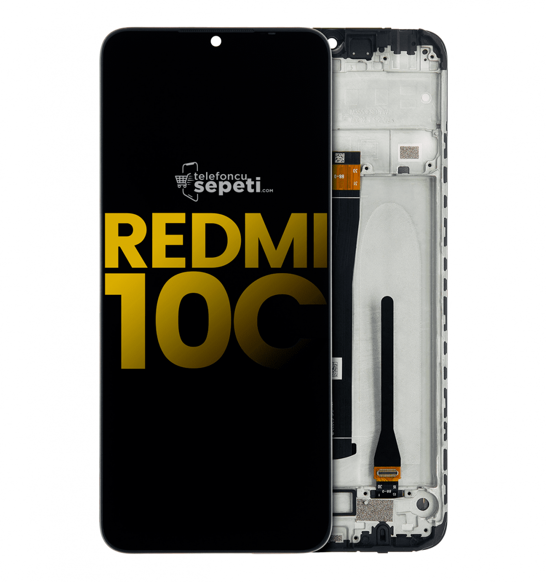 Xiaomi Redmi 10c Ekran Dokunmatik Siyah Çıtalı Orjinal