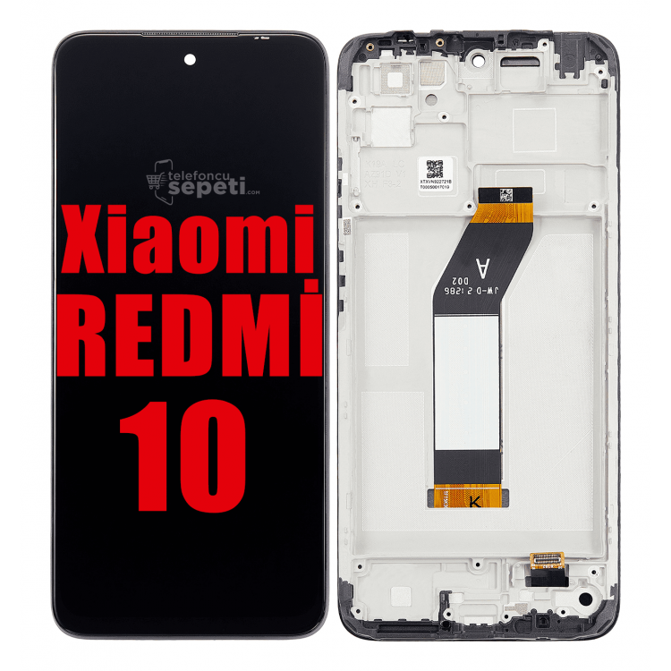 Xiaomi Redmi 10 Ekran Dokunmatik Siyah Çıtalı A Plus Kalite