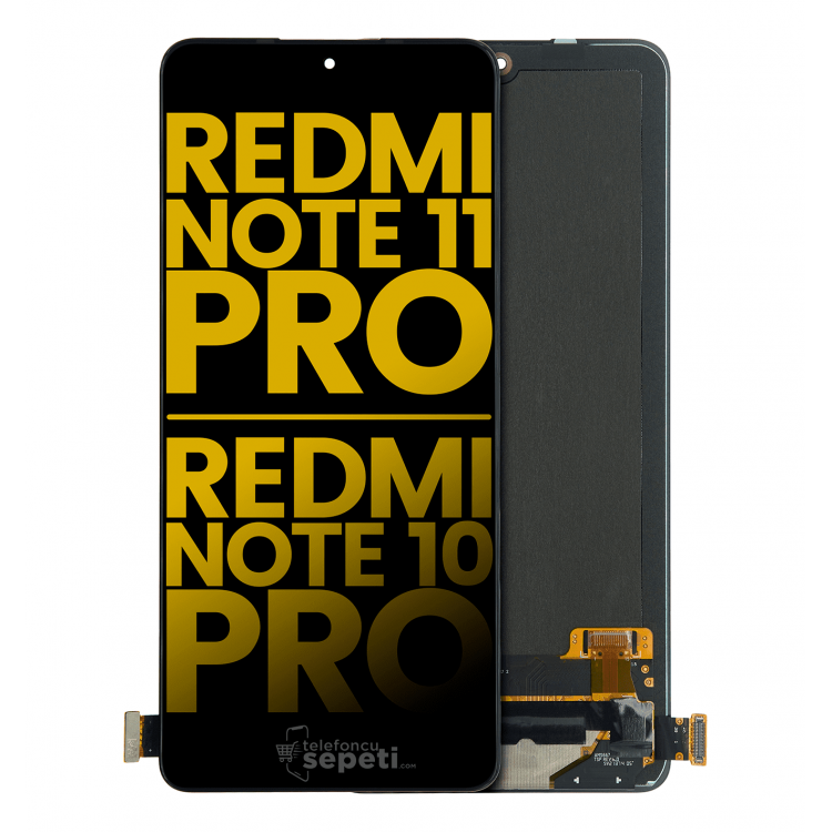 Xiaomi Redmi Note 10 Pro Max Ekran Dokunmatik Siyah Çıtasız Orijinal