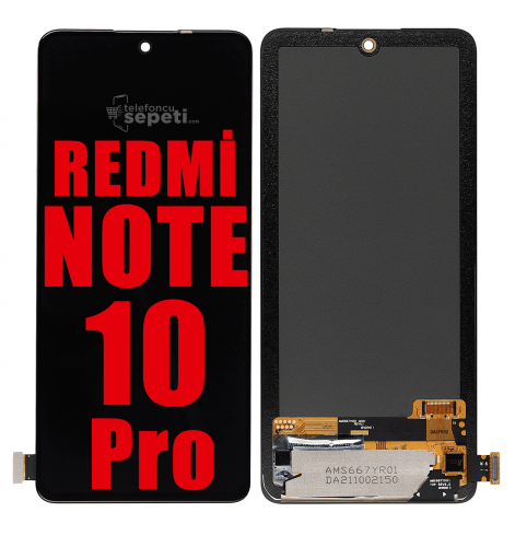Xiaomi Redmi Note 10 Pro Max Ekran Dokunmatik Siyah Çıtasız %100 Oled