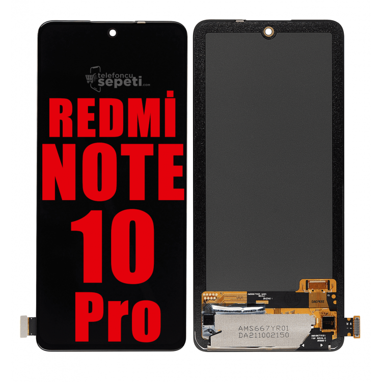 Xiaomi Redmi Note 10 Pro Max Ekran Dokunmatik Siyah Çıtasız Oled Üstün Kalite