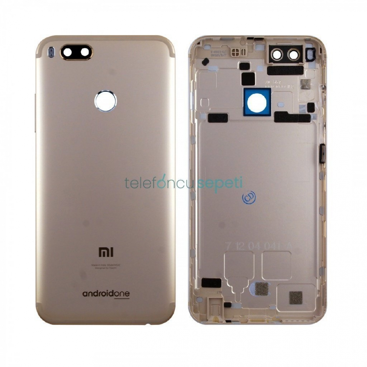 Xiaomi Mi A1 Kasa Kapak Pil Kapağı Gold