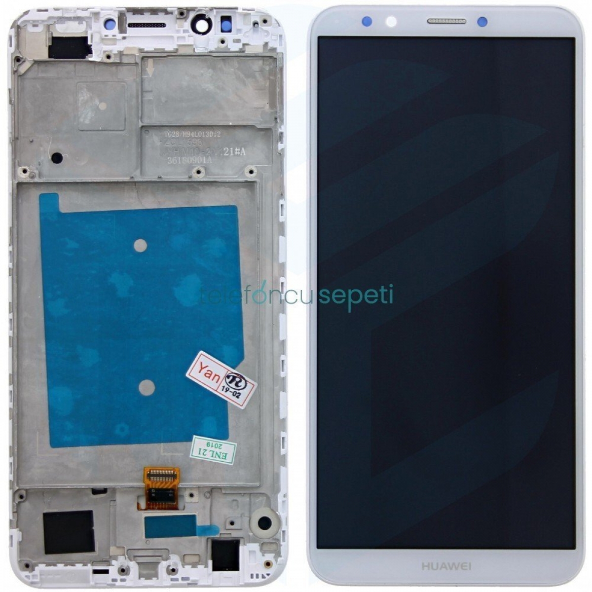 Huawei Y7 2018 Ekran Dokunmatik Beyaz Çıtalı A Plus Kalite