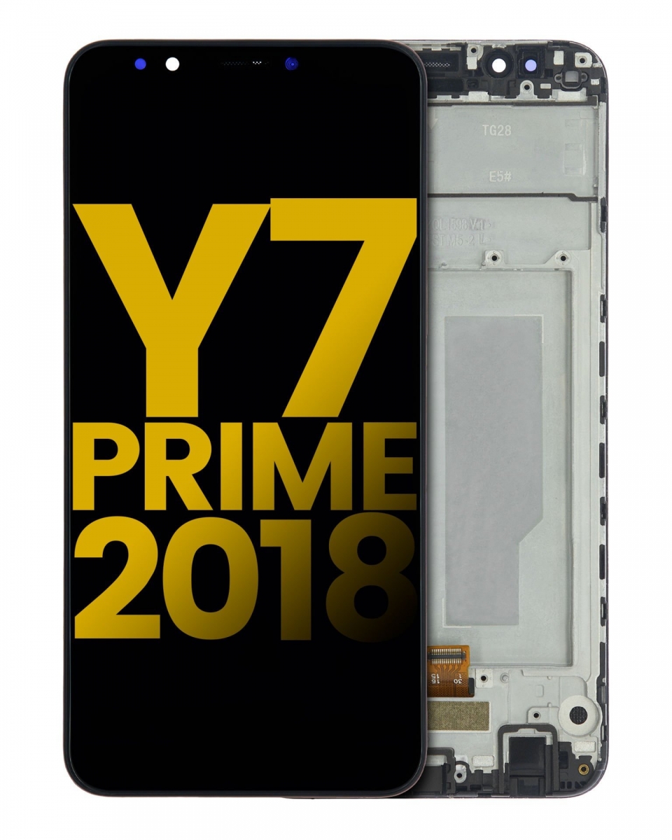 Huawei Y7 2018 Ekran Dokunmatik Siyah Çıtalı A Plus Kalite