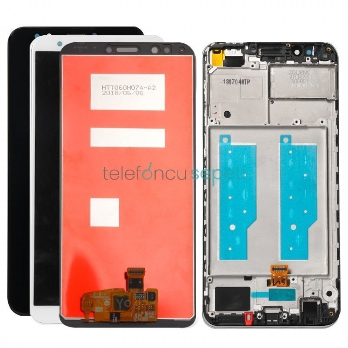 Huawei Y7 2018 Ekran Dokunmatik Siyah Çıtasız A Plus Kalite