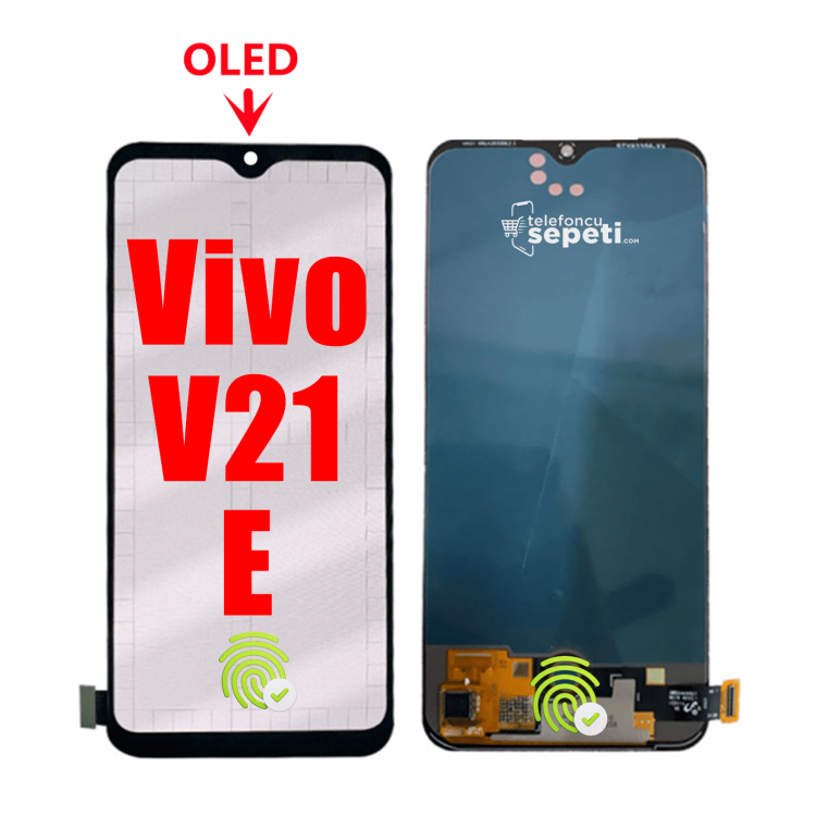 Vivo V21E Ekran Dokunmatik Siyah Çıtasız Oled