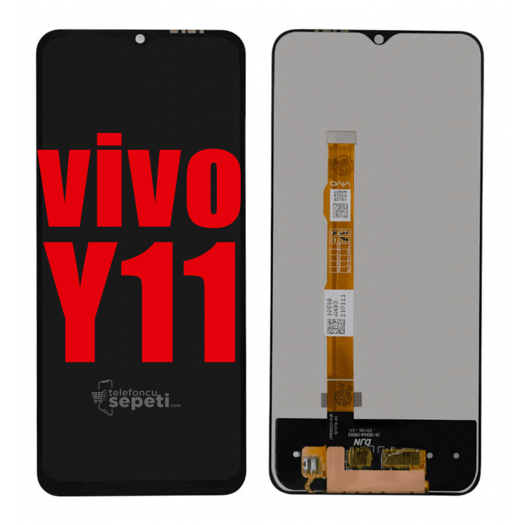 Vivo Y11 Ekran Dokunmatik Siyah Çıtasız Orjinal