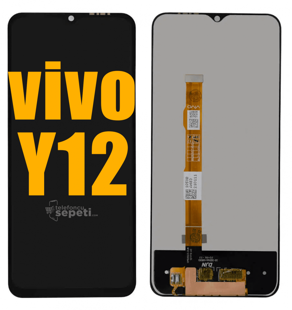 Vivo Y12 Ekran Dokunmatik Siyah Çıtasız A Plus Kalite