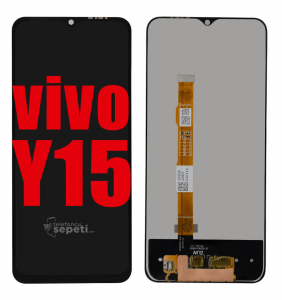 Vivo Y15 Ekran Dokunmatik Siyah Çıtasız Orjinal