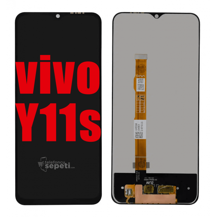 Vivo Y11s Ekran Dokunmatik Siyah Çıtasız Orjinal