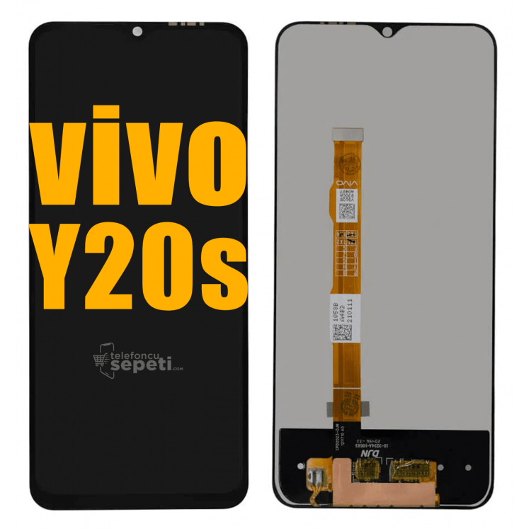 Vivo Y20s Ekran Dokunmatik Siyah Çıtasız A Plus Kalite