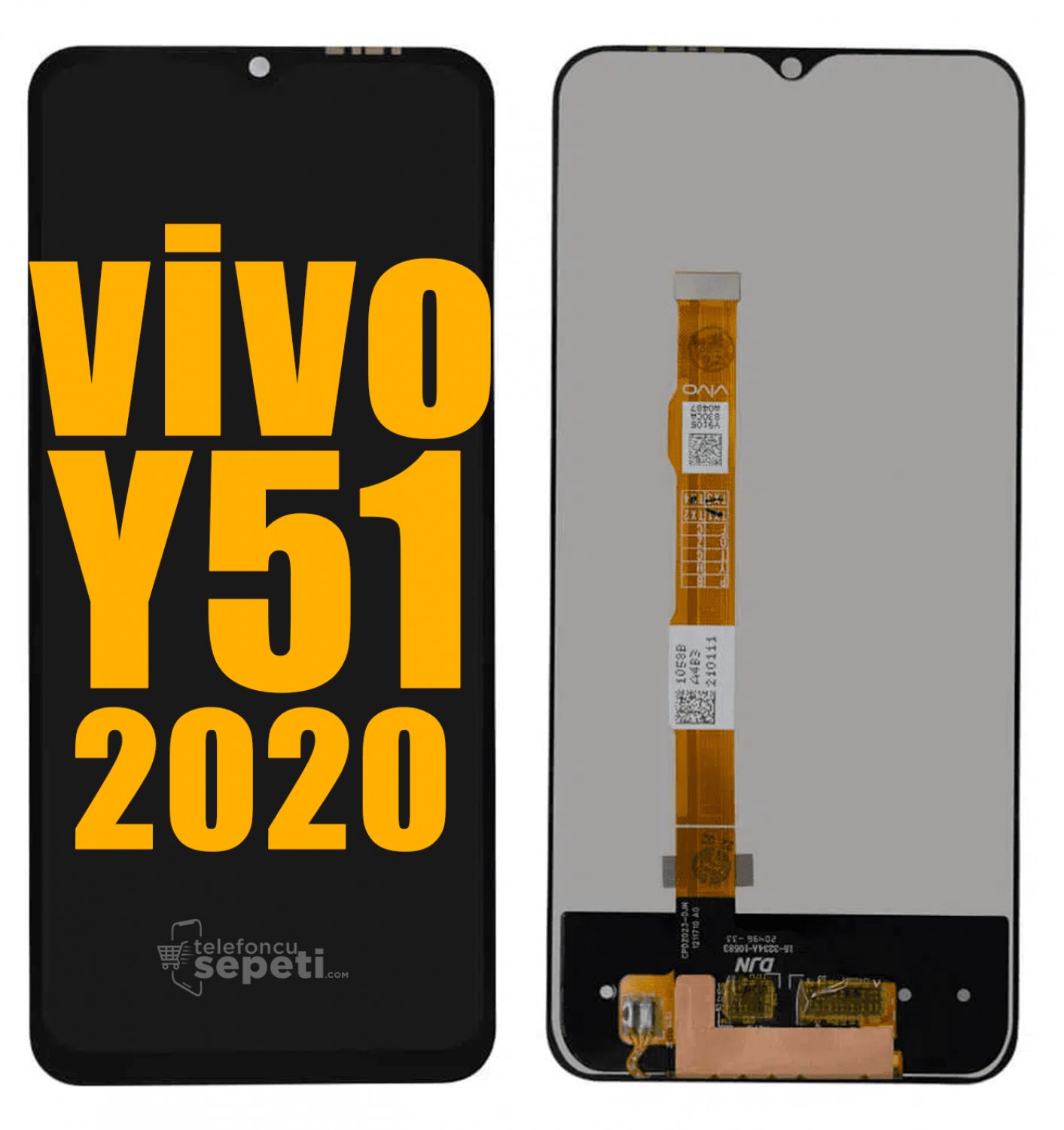 Vivo Y51 2020 Ekran Dokunmatik Siyah Çıtasız A Plus Kalite