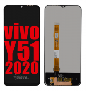Vivo Y51 2020 Ekran Dokunmatik Siyah Çıtasız Orjinal